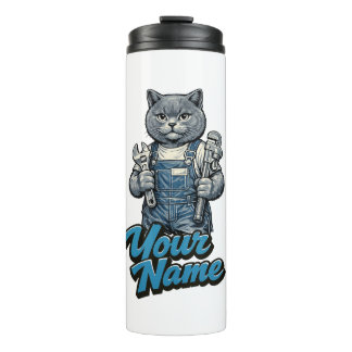 Termo Fontanero gato Scottish Fold lindo personalizado