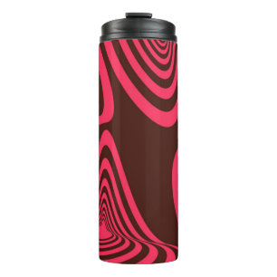 Termo Forma geométrica abstracta rosa, óptica, de moda y