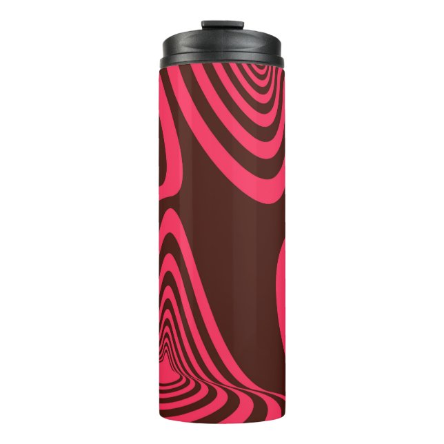 Termo Forma geométrica abstracta rosa, óptica, de moda y (Anverso)