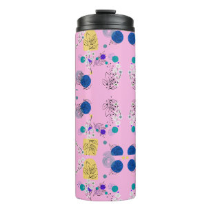 Termo Formas Botánicas Abstractas Florales Boho Rosa Mod