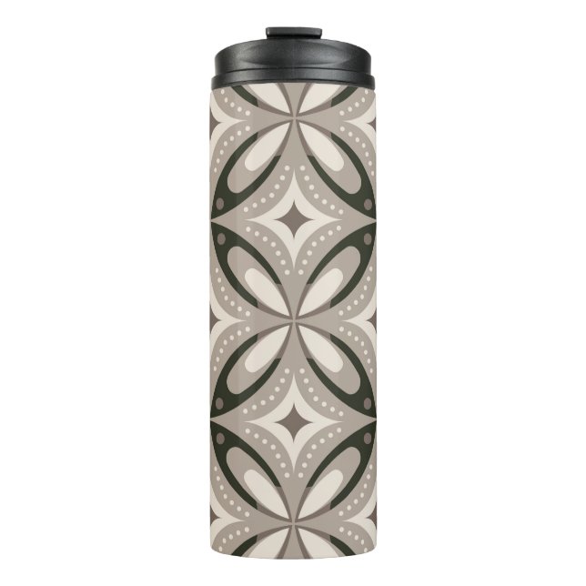 Termo Formas circulares retro beige y marrón (Anverso)