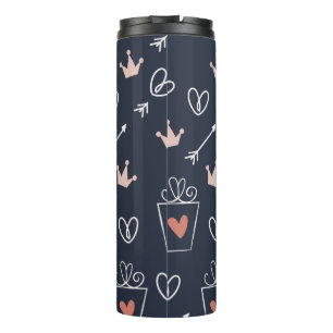 Termo Formas dibujadas a mano recortadas Patrón Tumbler 
