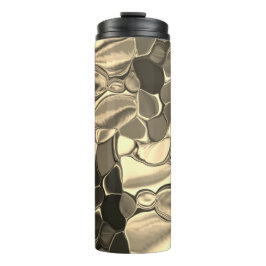 Termo Formas redondeadas en color bronce o beige, brilla