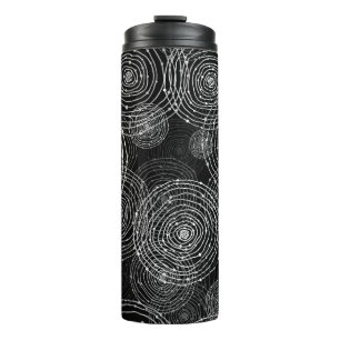 Termo formas redondeadas transparentes en blanco y negro
