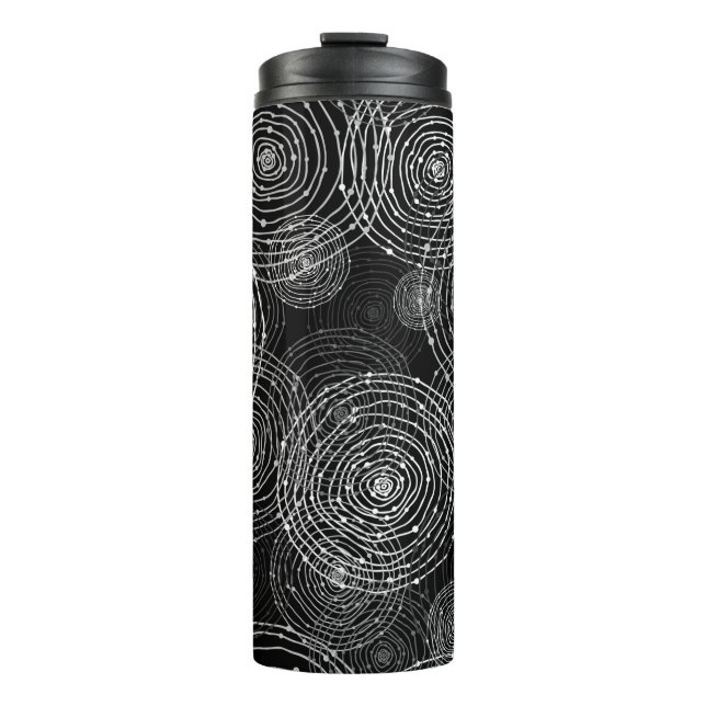 Termo formas redondeadas transparentes en blanco y negro (Anverso)