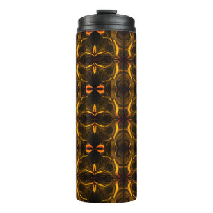 Termo Formas, 'trazos dorados flotan' sobre fondo oscuro