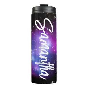 Termo Foto Celestial Personalizada de Negro, Púrpura y A