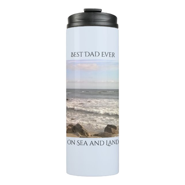 Termo Foto de Atlantic Ocean Best Dad Sea Lovers Blue (Anverso)