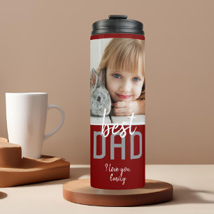 Termo Foto de familia del mejor papá moderno para el Día