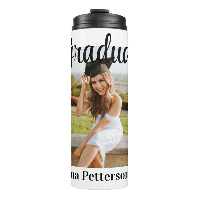 Termo Foto de graduado moderno clásico añadir nombre de  (Anverso)