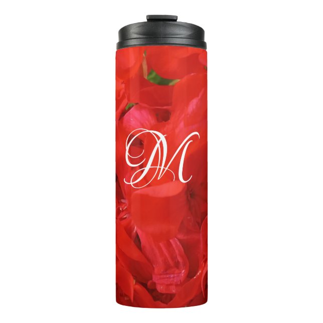 Termo Foto de la hermosa floral de rojo brillante (Anverso)