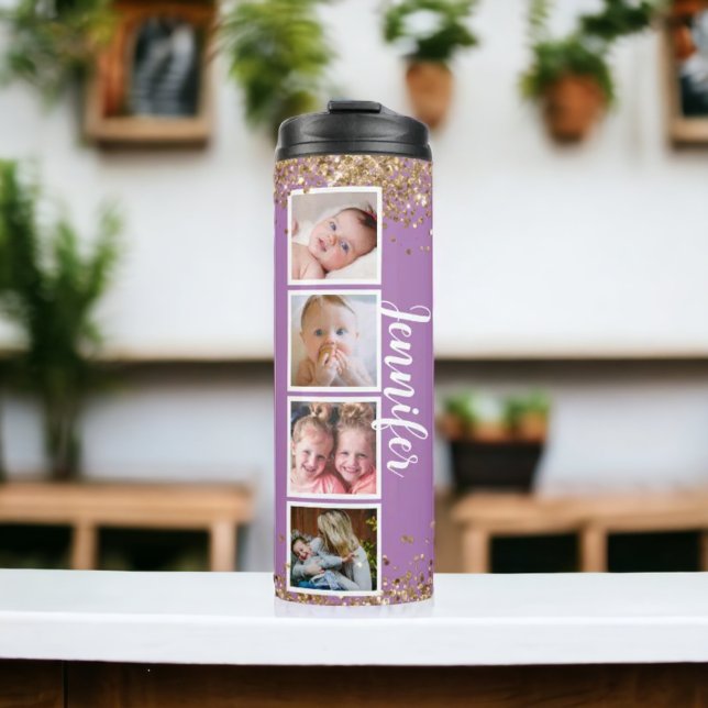 Termo Foto de purpurina púrpura Tumbler térmico (Subido por el creador)