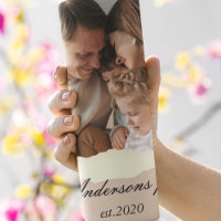 Foto familiar moderna y regalo de nombre personali