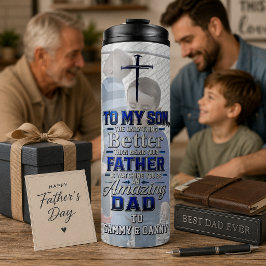 Termo Foto Padre Hijo Cruz Clavos Fe