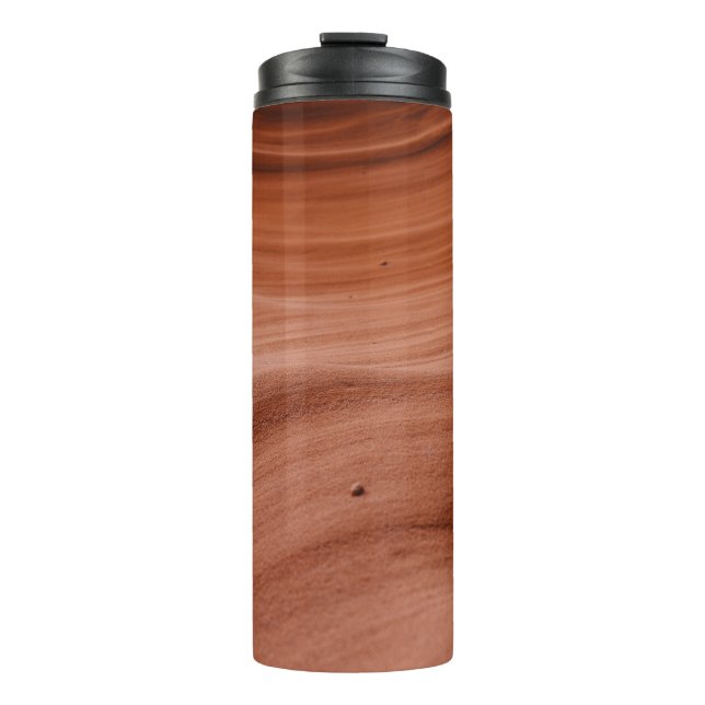 Termo Foto paisajista de un postre de arena marrón (Anverso)