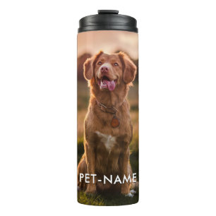 Termo Foto personalizada con el nombre de tu perro