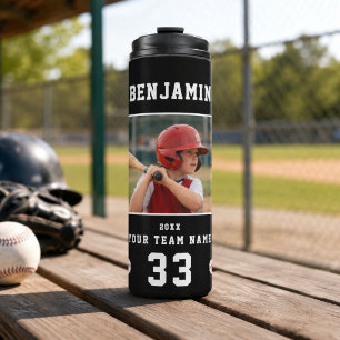 Termo Foto personalizada de jugador de béisbol Deportes