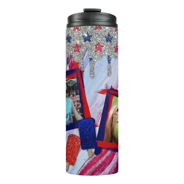 Termo Foto personalizado Fotos Patrióticas Bañeras Rojas (Anverso)