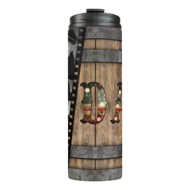 Termo Foto personalizado Papá Película Strip Luces de ci (Anverso)