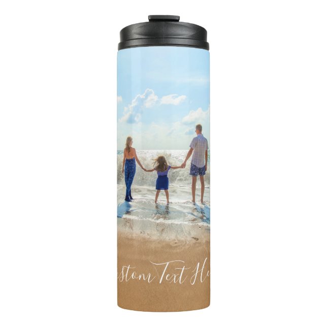 Termo Foto personalizado y texto Termal Tumbler personal (Anverso)