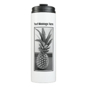 Termo Foto simple de una piña con texto de Personalizabl