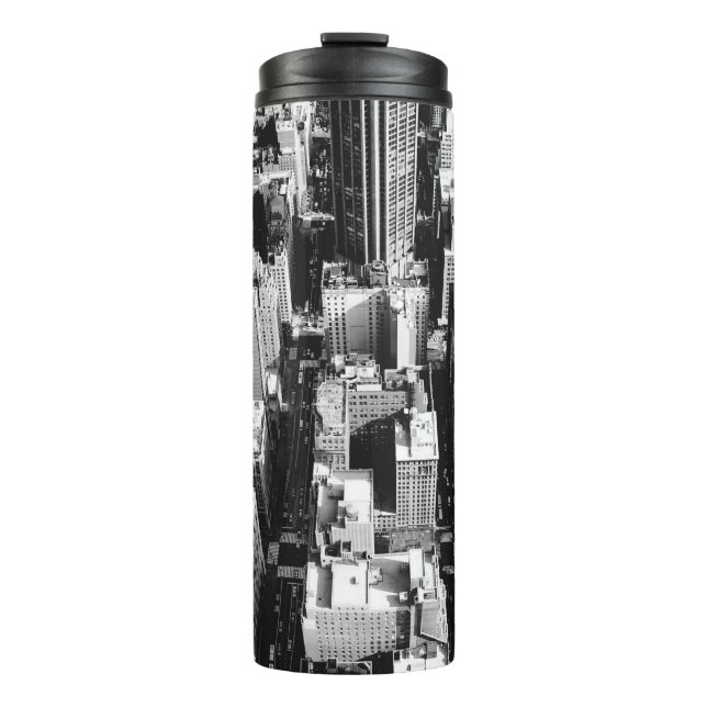 TERMO FOTOGRAFÍA AÉREA DE GRAYSCALE DE EDIFICIOS (Anverso)