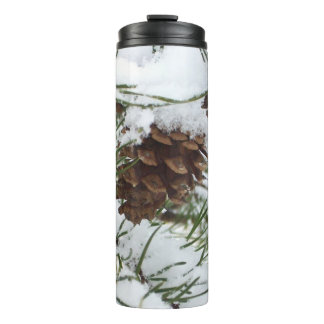Termo Fotografía de la naturaleza de la nieve de Pine Co