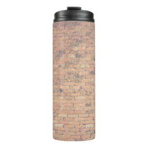 Termo Fotografía de pared de ladrillo marrón