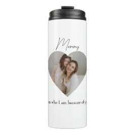 Termo Fotografía del corazón y texto Soy quién soy por t