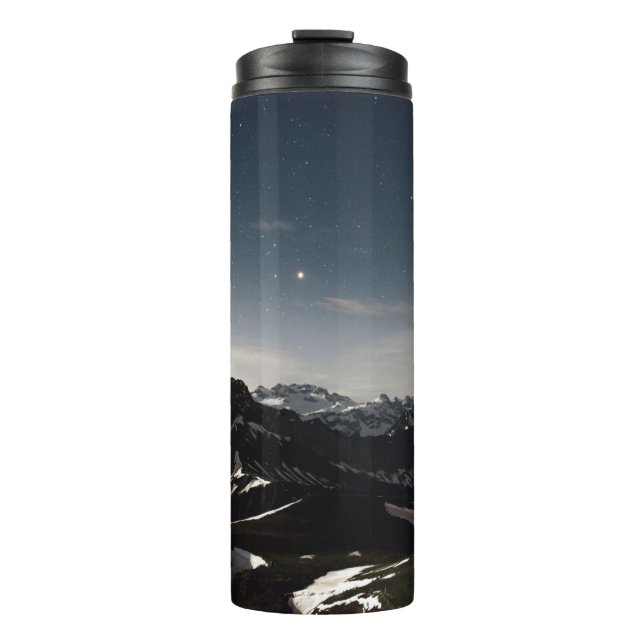 TERMO FOTOGRAFÍA DEL PAISAJE DE MONTAÑA NEGRA Y BLANCA (Anverso)