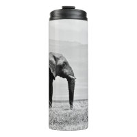 FOTOGRAFÍA GRAYSCALE DE ELEFANTE