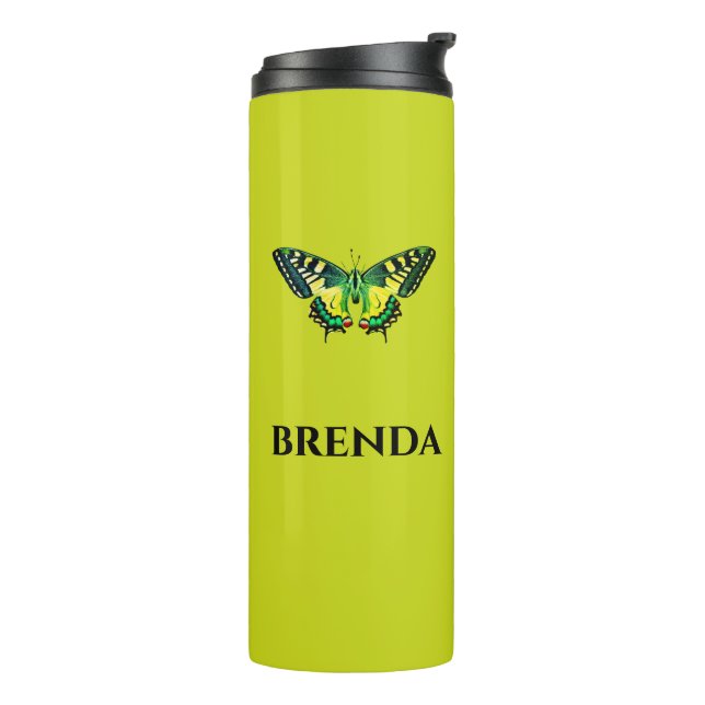 Termo Fotografía moderna Cuta mariposa Verde (Rotado hacia la izquierda)