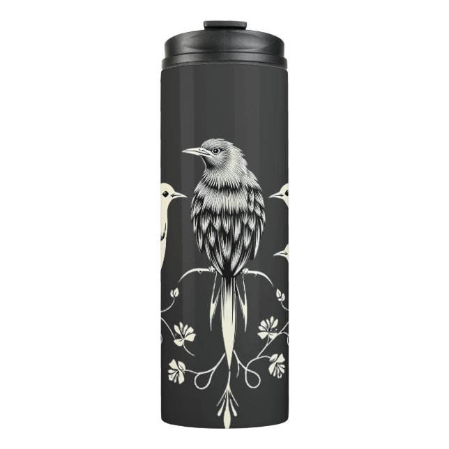 Termo Four Birds on a Branch Illustration (Anverso)