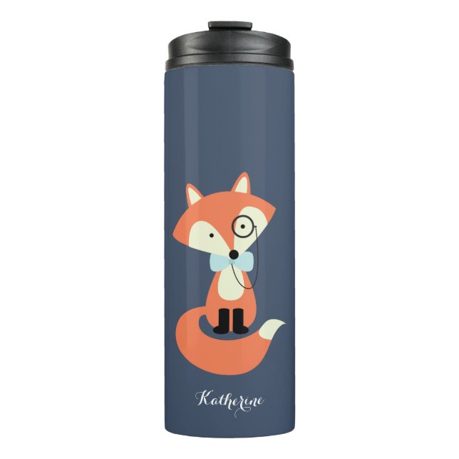 Termo Fox rojo del inconformista del monóculo (Anverso)