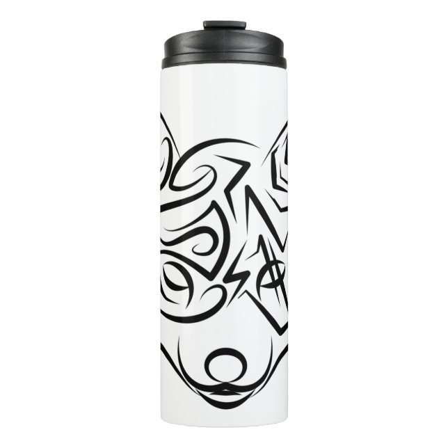 Termo Fox tribal negra y blanca (Anverso)