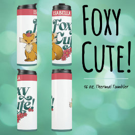 Termo Foxy Cute con flores