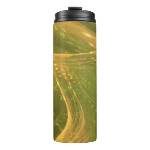 Termo Fractal asimétrica Amarillo Verde del Tumbler Term