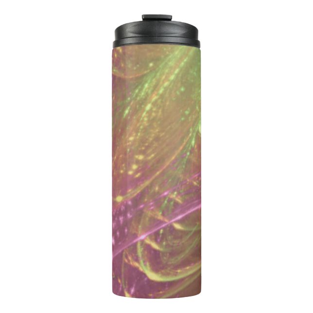 Termo Fractal asimétrica de magenta verde térmico del tu (Anverso)