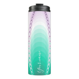 Termo Fractal de gradiente verde púrpura personalizado