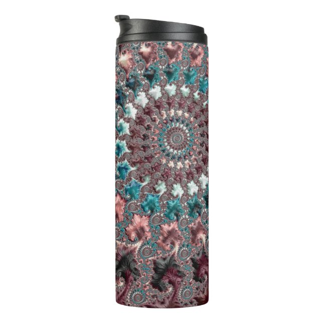 Termo Fractal espiral bohemiana ecléctica retro Groovy (Rotado hacia la derecha)