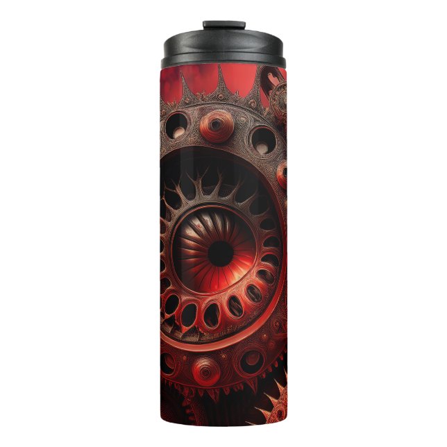 Termo Fractal Mandelbrot de bronce estilo Steampunk (Anverso)