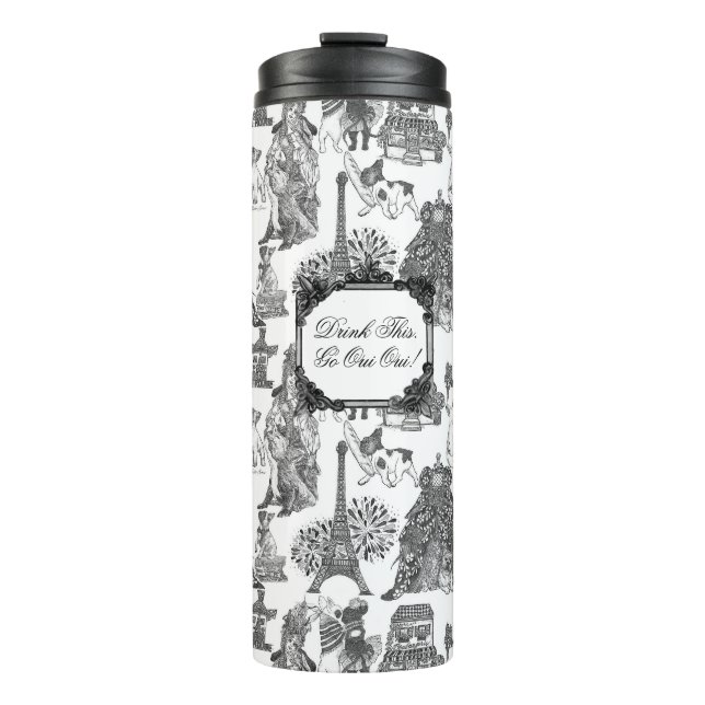 Termo FRANCÉS BULLDOG Frenchie Black Toile (Anverso)