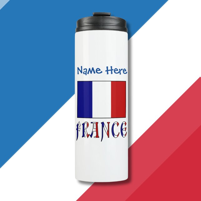 Termo Francia y la bandera francesa personalizada (Subido por el creador)