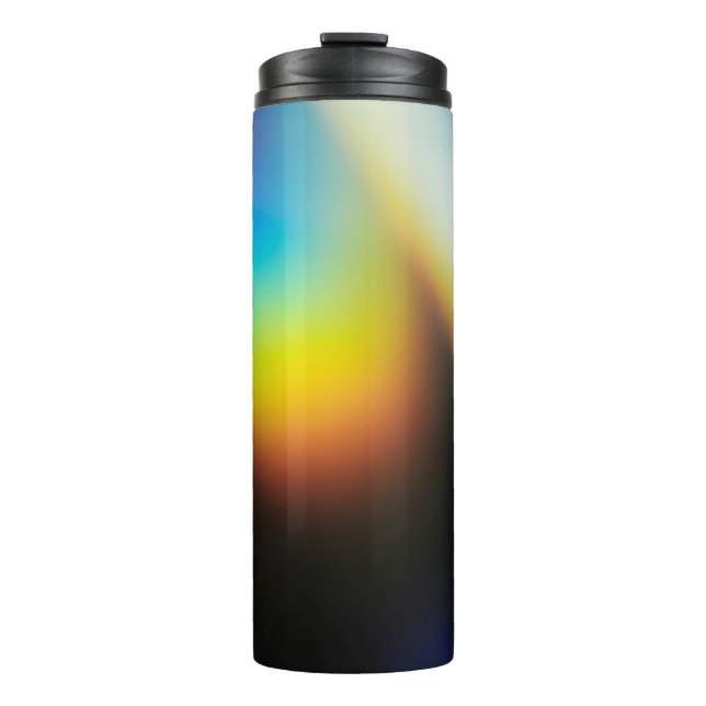 Termo Frasco de plástico azul y amarillo (Anverso)