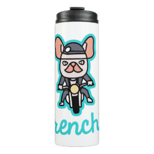 Termo Frenchie Biker Motocicleta Dueño de Perro Frenchie