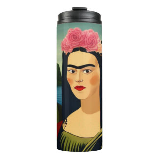 Termo Frida Kahlo como Tumbler Termal de la Mona Lisa