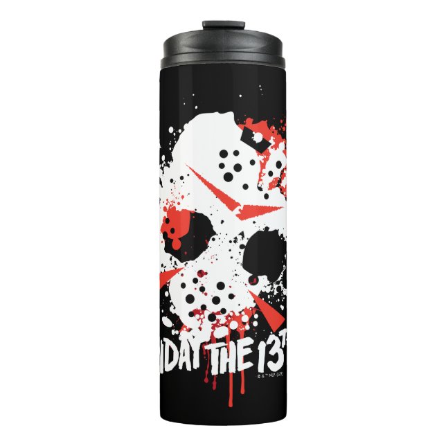 Termo Friday the 13th | Paint Splatter Hockey Mask (Anverso)