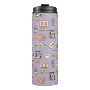 Termo FRIENDS™   Patrón de icono púrpura