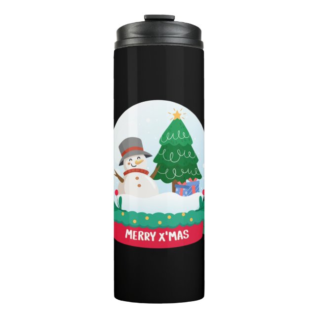 Termo Frosty el muñeco de nieve Feliz Navidad (Anverso)