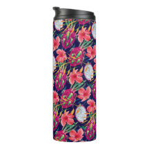 Fruta de Dragón Floral Tropical Moderna Palma Verd